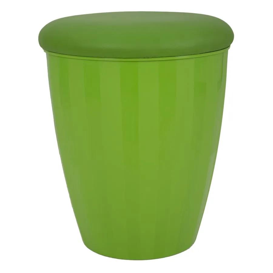 Stołek z pojemnikiem EASY Zielony Ø 38X45 cm (wymiary wewnętrzne Ø 36X41 cm)